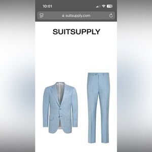 Suit Supply Light Blue Perennial Lazio suit, like new, worn once
